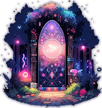 magickal glowing forest doorway