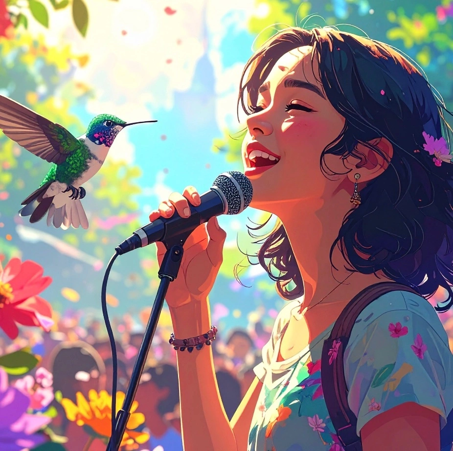 Magical microphone graphic representing how Bloom amplifies your voice to the right audience