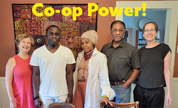 people at a solar cooperative meeting
